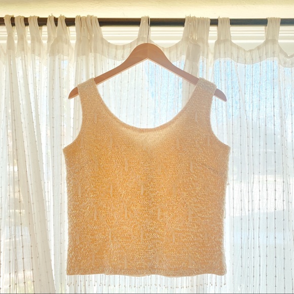 AUTHENTIC VINTAGE hand-beaded sweater tank - Picture 3 of 6